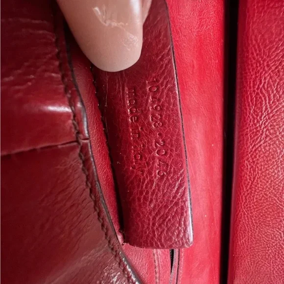 YSL TOM FORD SAINT LAUREN Red Cherry Vintage leather bag Sz L - Picture 4 of 12